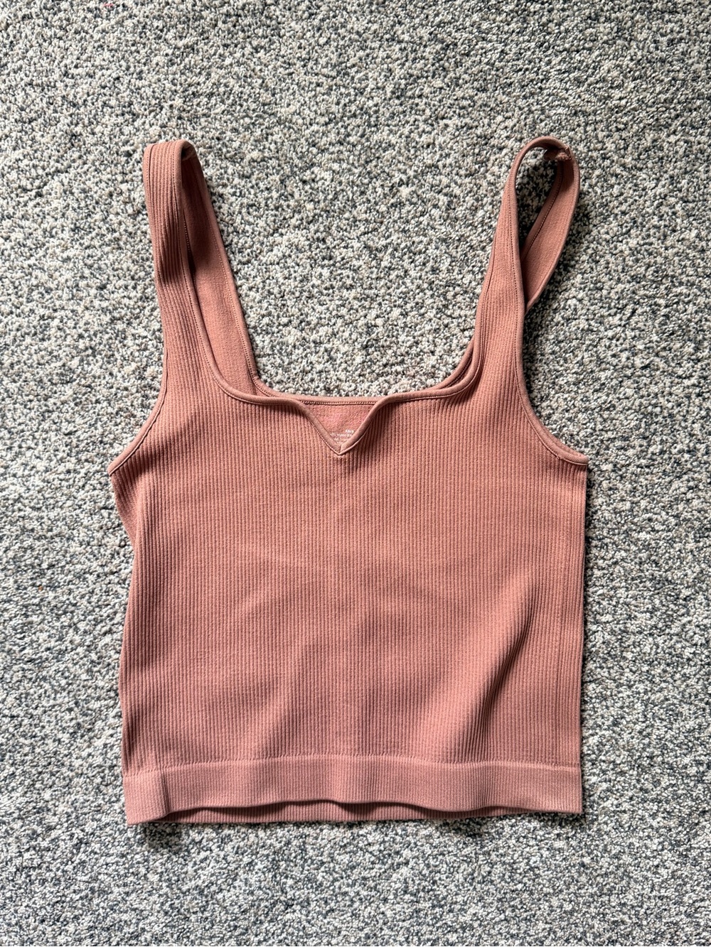 BKE Essentials Ribbed Tank Top in Dusty Rose Size XS/S